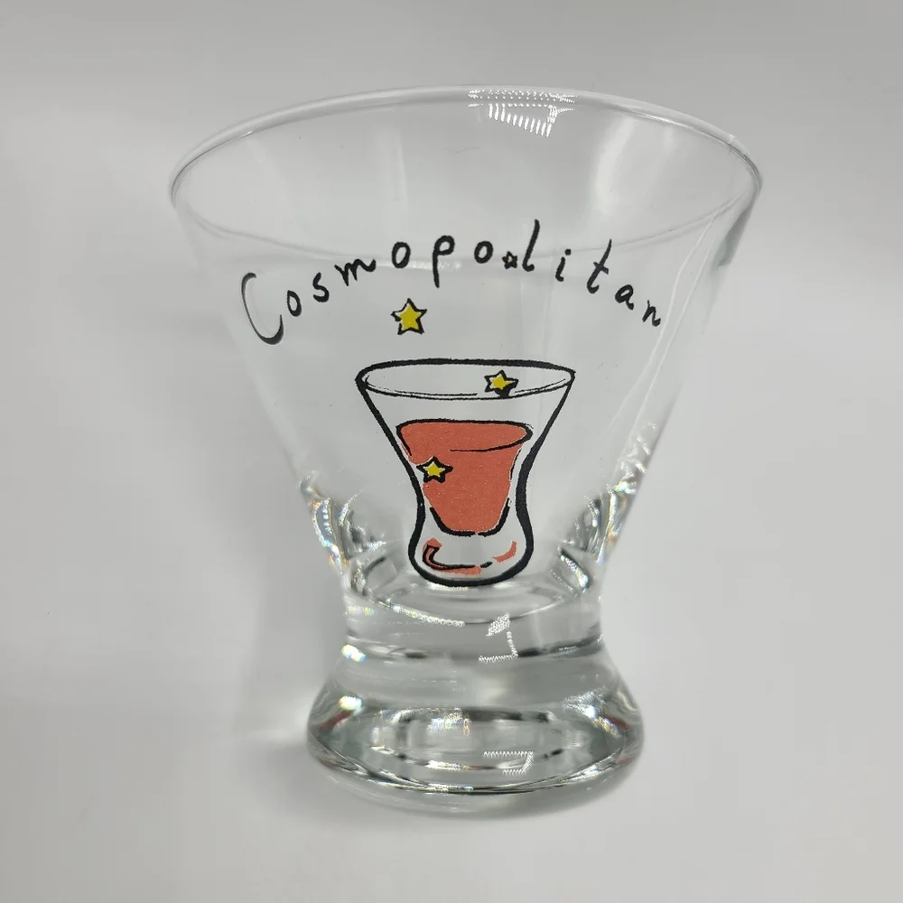 Pottery Barn Stemless Martini Glass Cosmopolitan Cocktail Glass